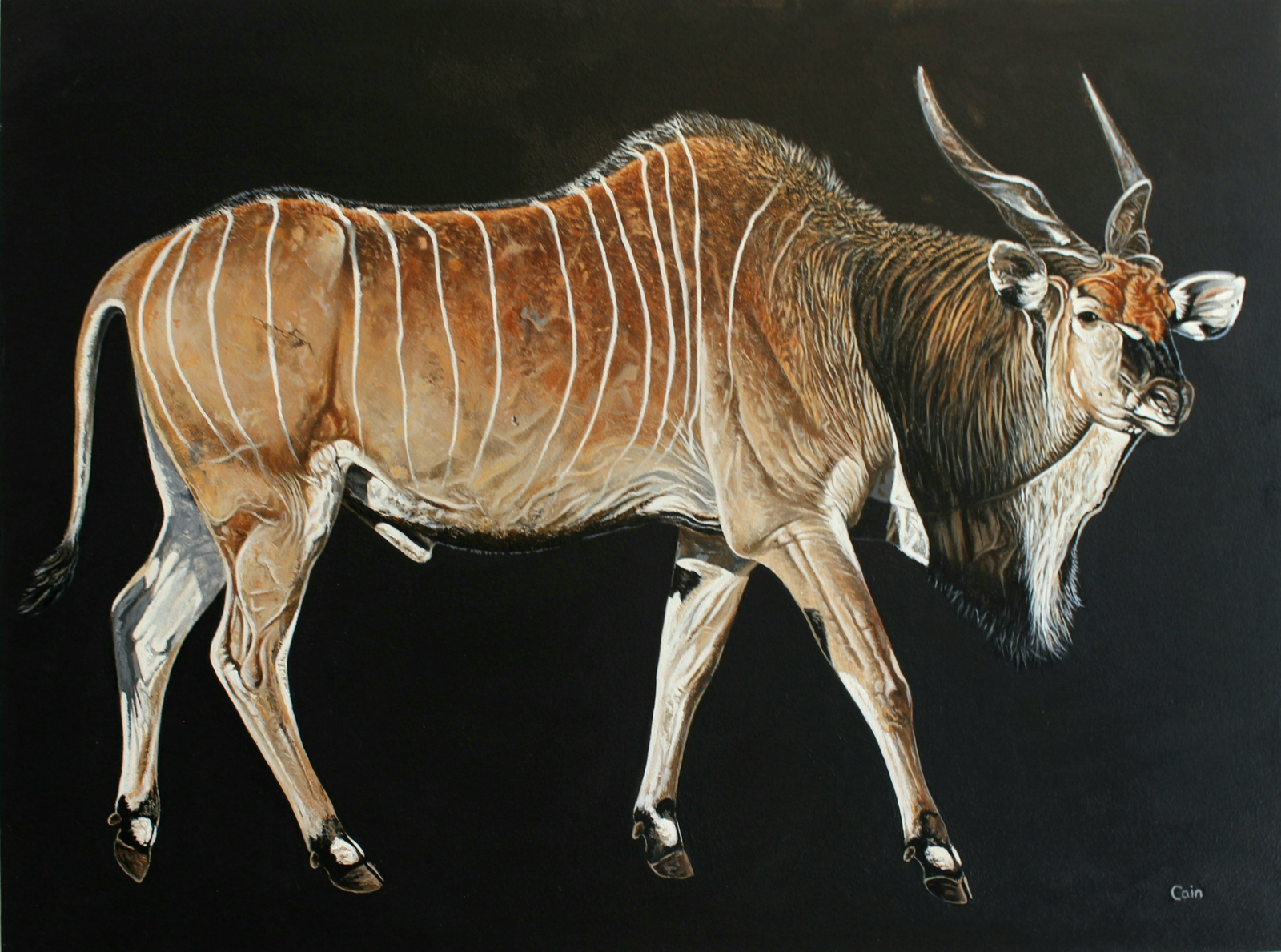 The Senegal King | Western Giant Eland Original Painting by Jeff Cain