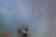 Original Stag Oil Painting Impressionistic Wildlife Art