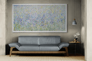 Wild Iris Meadow Original Floral Drip Painting