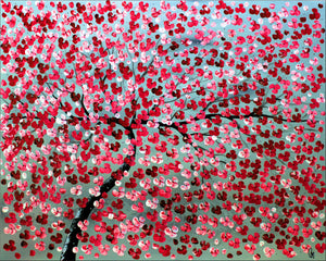 Dream of Spring – Original Cherry Blossom Painting by Edelgard Schroer