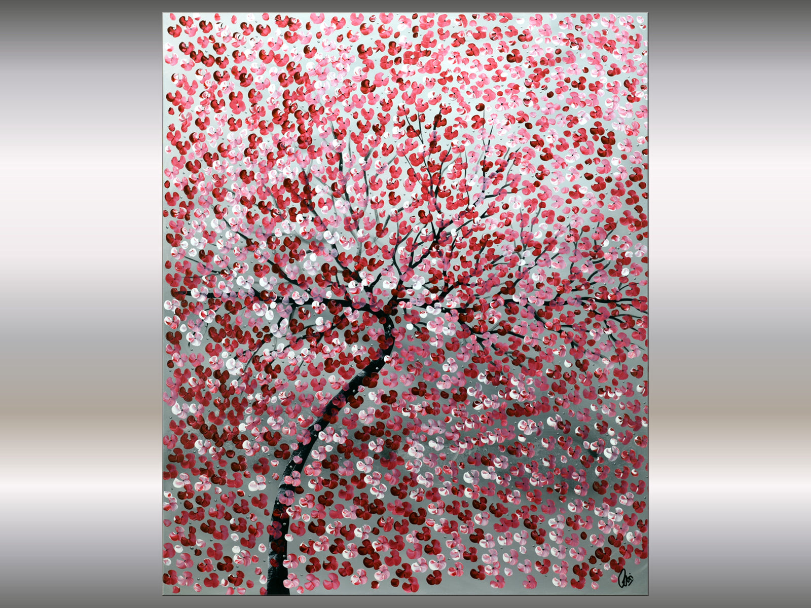 Cherry Blossom Symphony – Original Cherry Blossom Painting by Edelgard Schroer