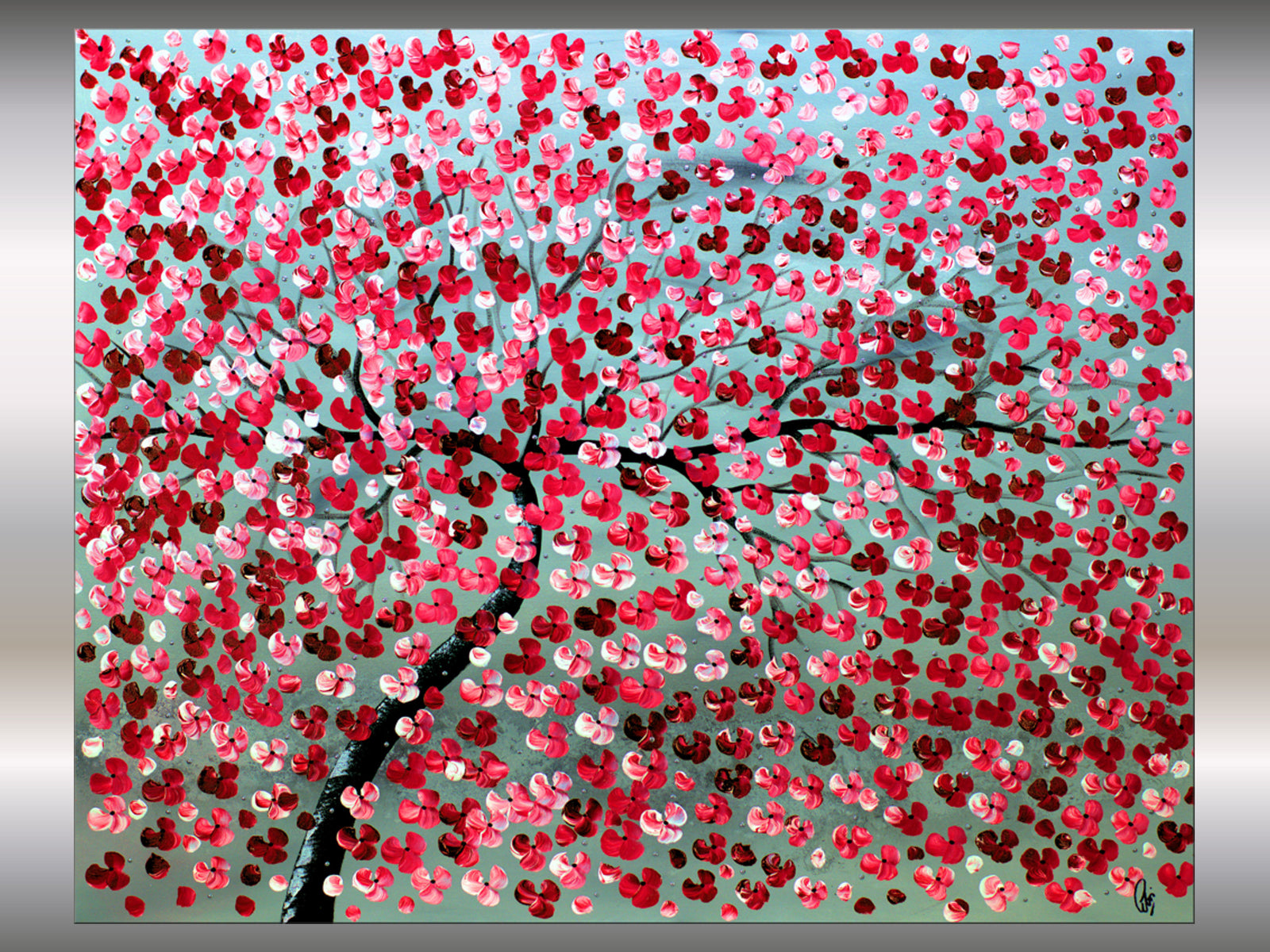 Dream of Spring – Original Cherry Blossom Painting by Edelgard Schroer