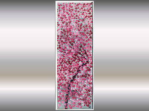 Flaming Blossoms – Original Cherry Blossom Painting by Edelgard Schroer