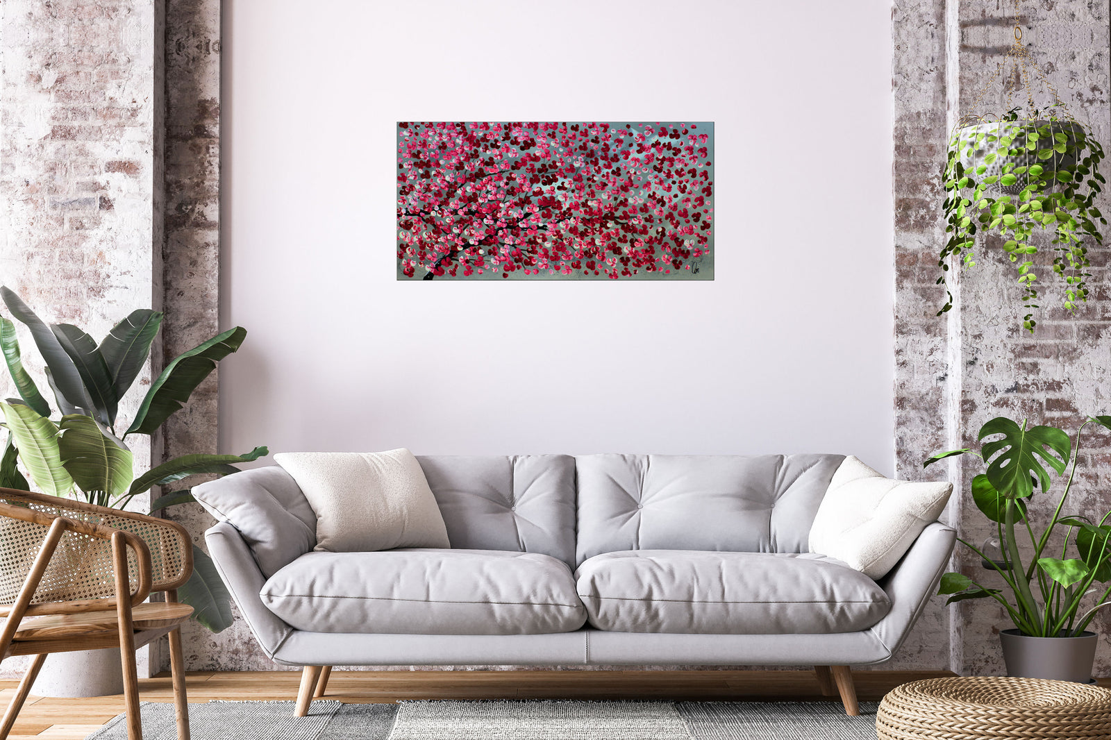 Blossom Explosion – Original Cherry Blossom Painting by Edelgard Schroer