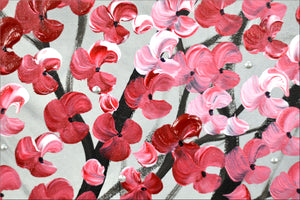 Flaming Blossoms – Original Cherry Blossom Painting by Edelgard Schroer