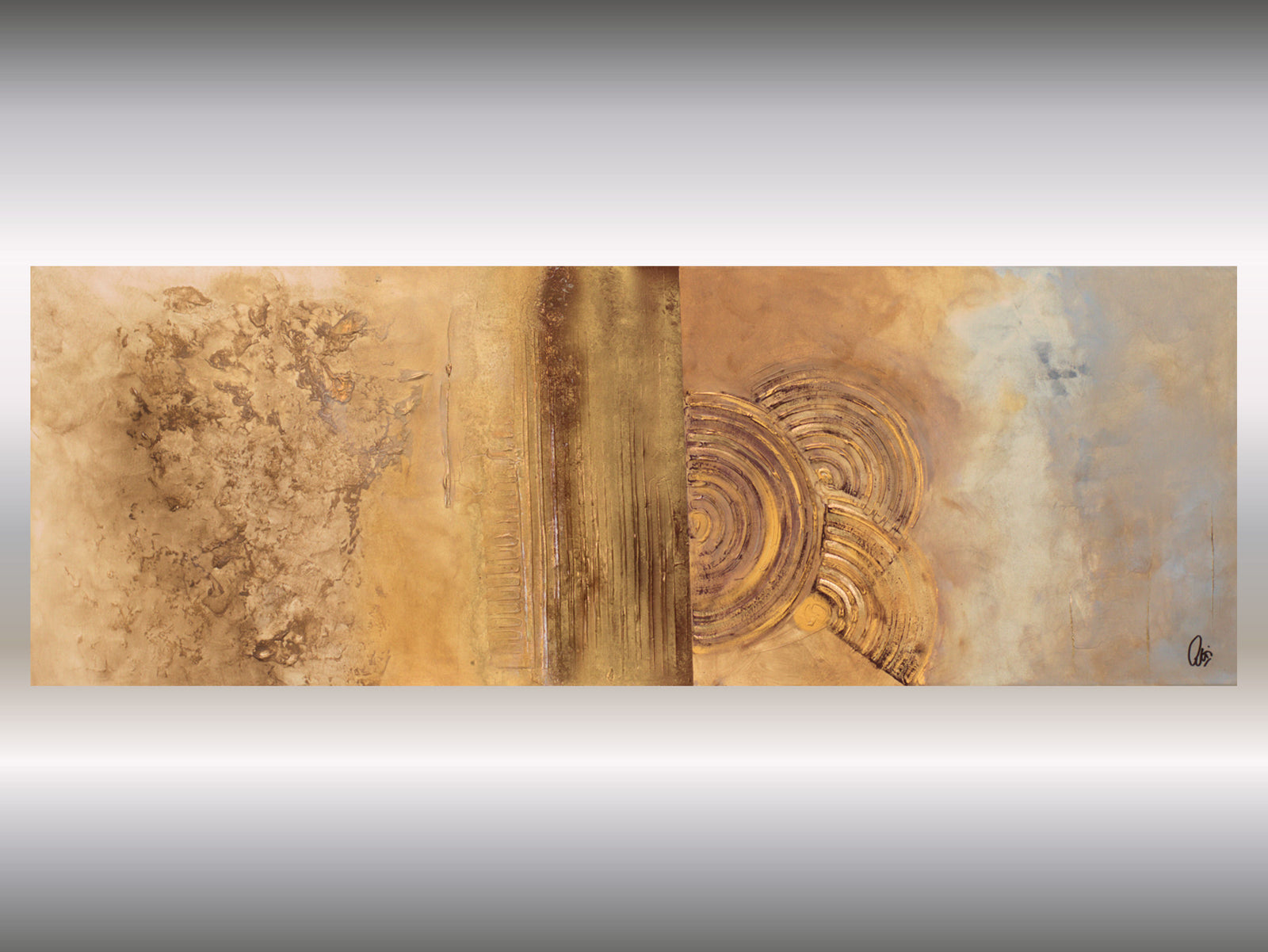 Golden Echoes – Original Abstract Painting by Edelgard Schroer