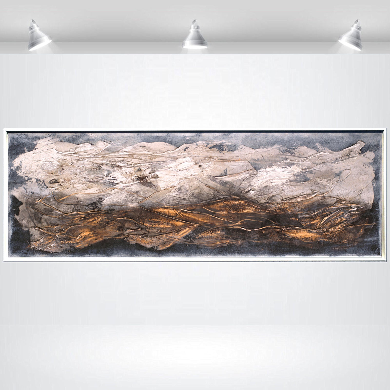 Gilded Horizon – Original Abstract Painting by Edelgard Schroer