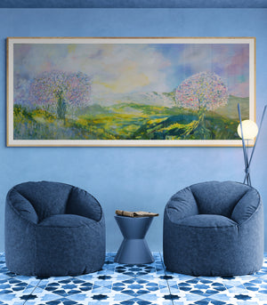 Summer Blossom Trees – Original Oil Painting by Lesley Blackburn