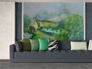 The White Houses of Brittany – Original Oil Painting by Lesley Blackburn
