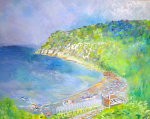 Lyme Regis Bay 2026 Oil Painting by Lesley Blackburn