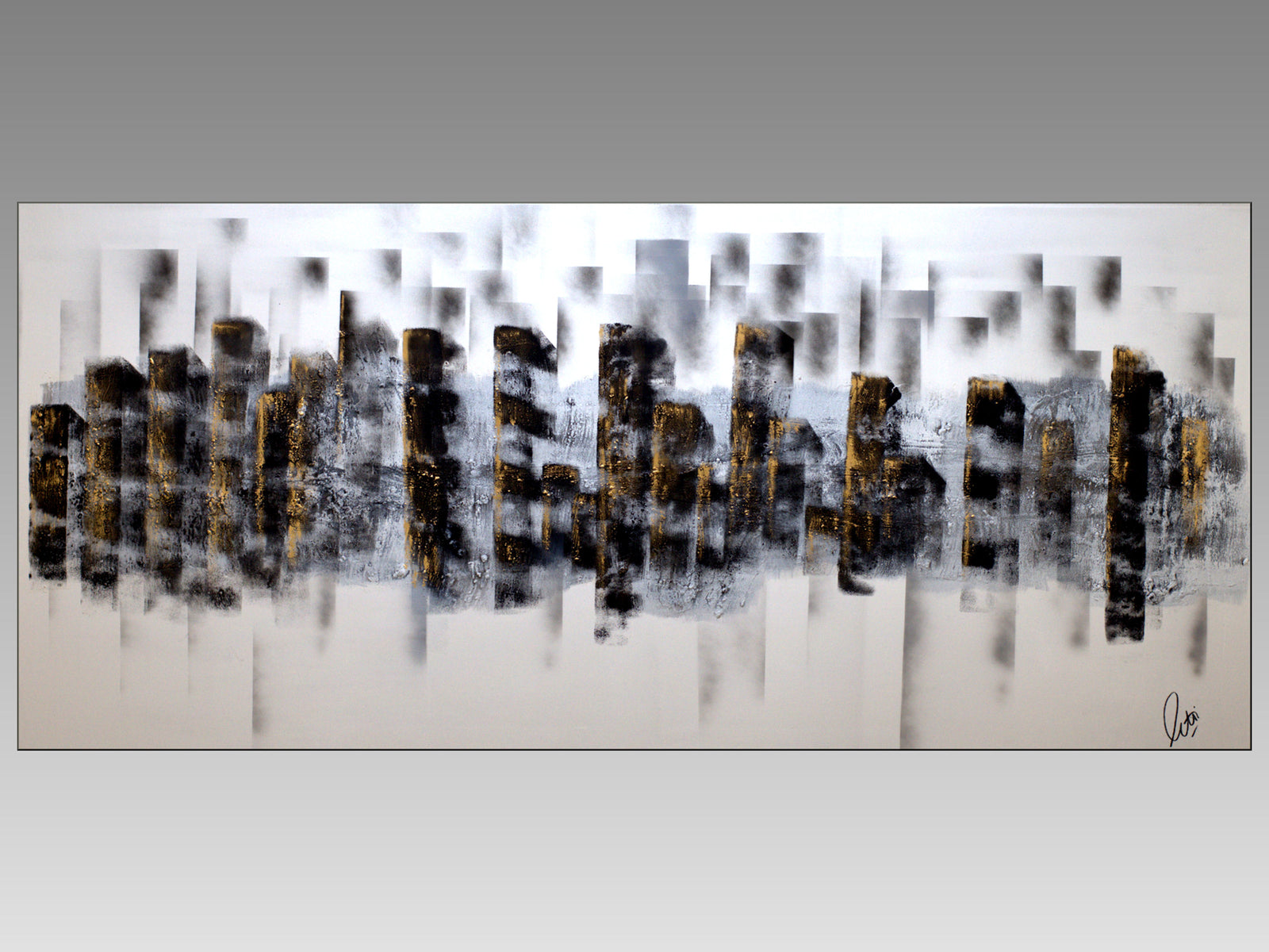 Urban Reflections – Original Abstract Painting by Edelgard Schroer