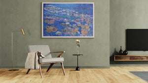The Midnight Waterlilies | Original Impressionistic Painting by Lesley Blackburn