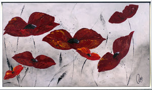 Poppy Love – Original Red Poppy Painting by Edelgard Schroer