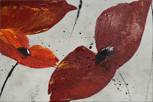 Poppy Love – Original Red Poppy Painting by Edelgard Schroer