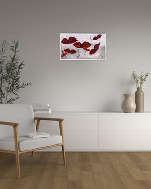 Poppy Love – Original Red Poppy Painting by Edelgard Schroer