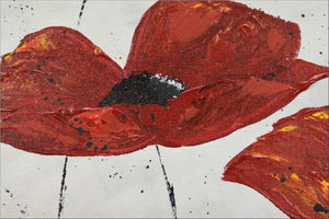 Poppy Love – Original Red Poppy Painting by Edelgard Schroer