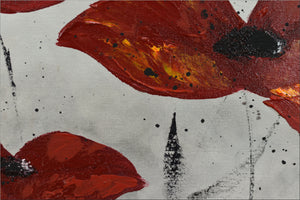 Poppy Love – Original Red Poppy Painting by Edelgard Schroer