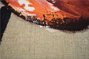Crimson Bloom – Original 3D Floral Painting on Linen by Edelgard Schroer