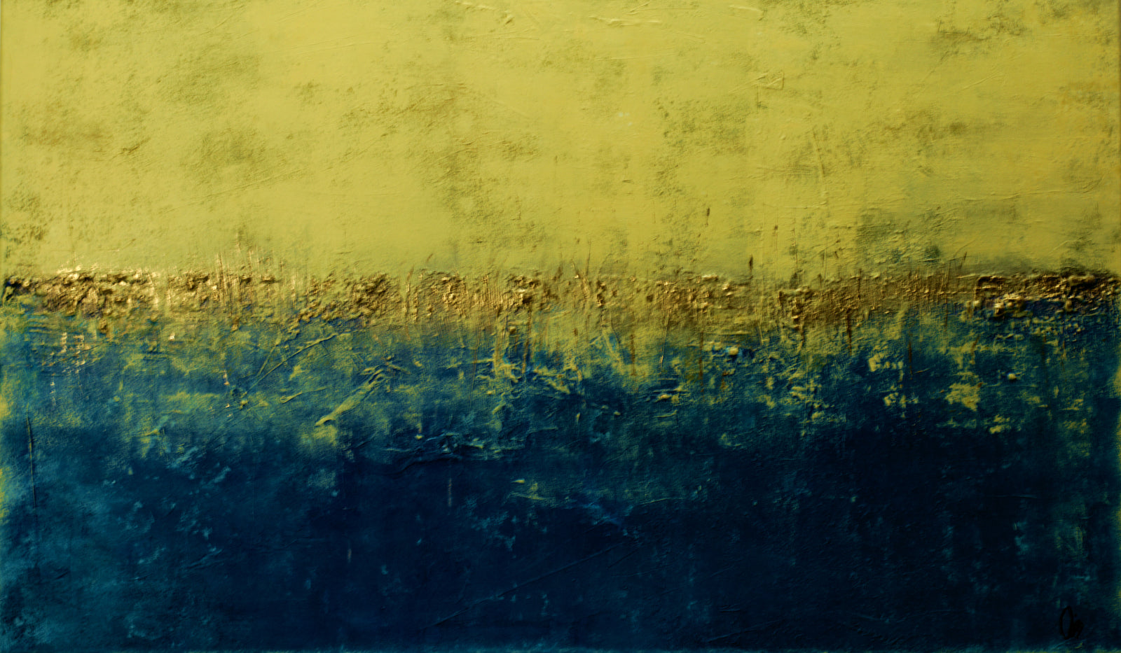 Golden Tide – Original Acrylic Painting by Edelgard Schroer