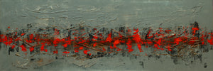 Current – Original Orange Abstract Painting by Edelgard Schroer