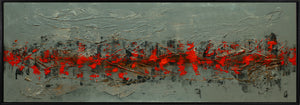 Current – Original Orange Abstract Painting by Edelgard Schroer