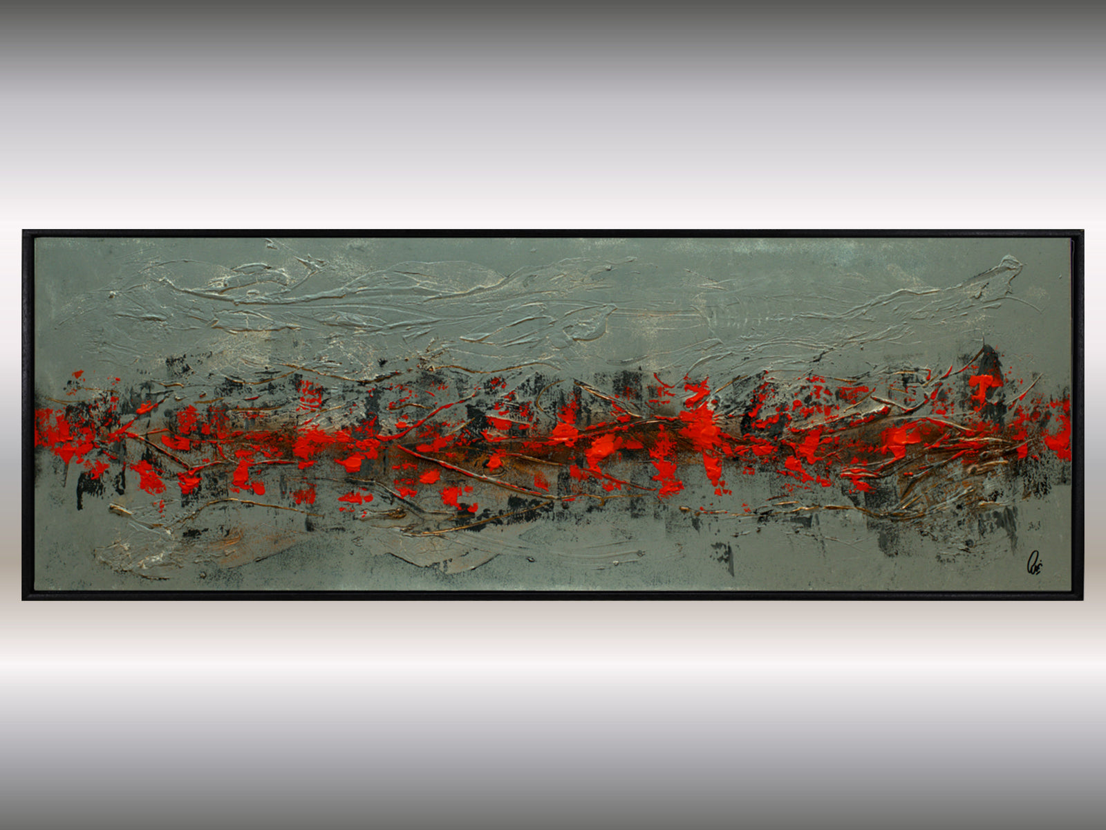 Current Orange – Original Abstract Painting by Edelgard Schroer