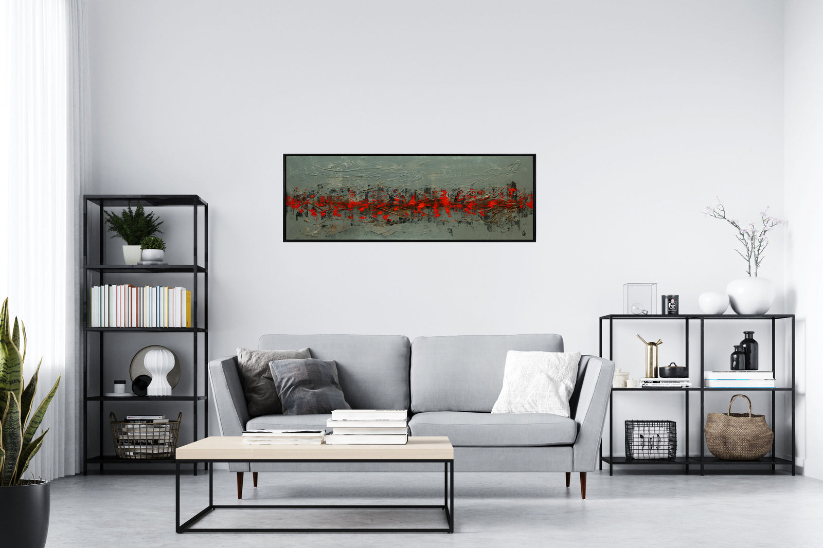 Current Orange – Original Abstract Painting by Edelgard Schroer