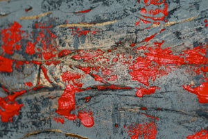Current – Original Orange Abstract Painting by Edelgard Schroer