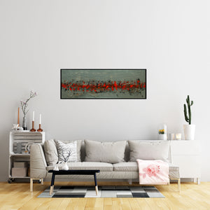 Current – Original Orange Abstract Painting by Edelgard Schroer