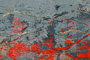 Current – Original Orange Abstract Painting by Edelgard Schroer