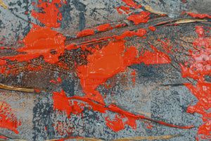 Current – Original Orange Abstract Painting by Edelgard Schroer