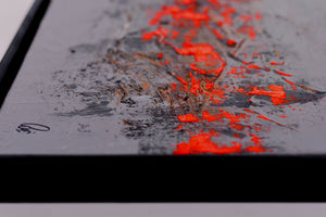 Current – Original Orange Abstract Painting by Edelgard Schroer