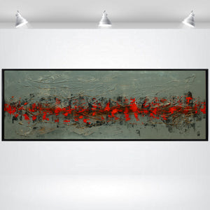 Current – Original Orange Abstract Painting by Edelgard Schroer
