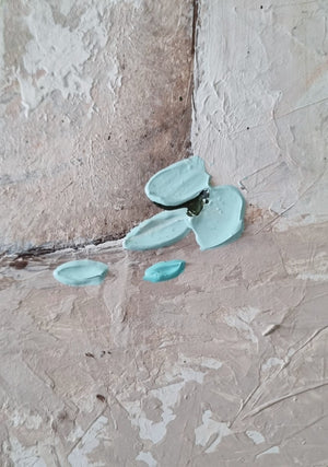 Turquoise Dream – Original Textured Floral Painting by Cinzia Mancini
