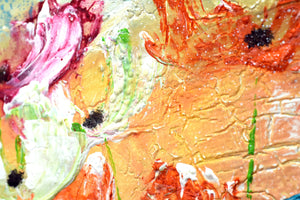 Blooming Light – Original Floral Abstract Painting by Edelgard Schroer