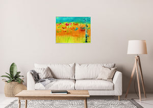 Blooming Light – Original Floral Abstract Painting by Edelgard Schroer