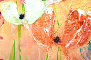 Blooming Light – Original Floral Abstract Painting by Edelgard Schroer
