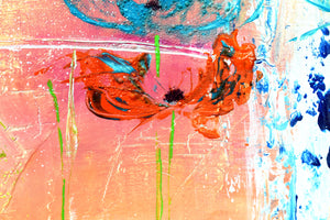 Blooming Light – Original Floral Abstract Painting by Edelgard Schroer