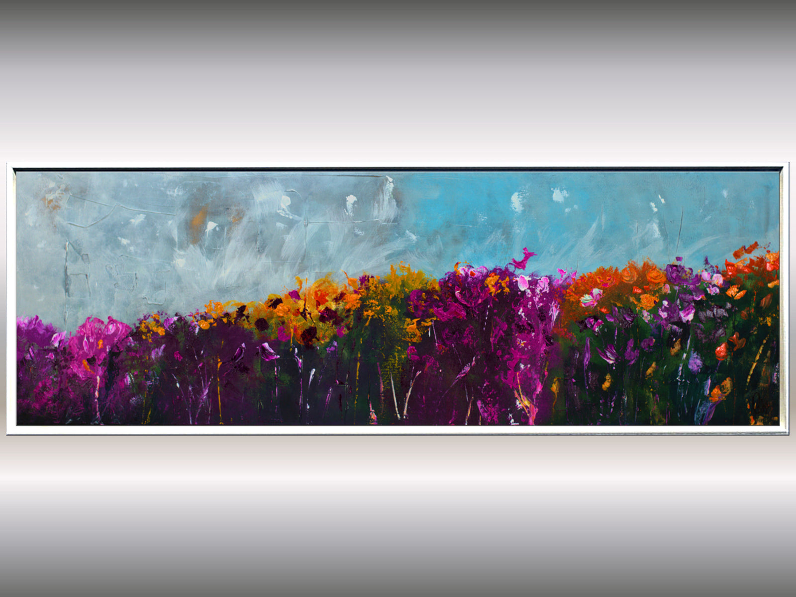 Pradera de Flores – Original Abstract Wildflower Landscape by Edelgard Schroer