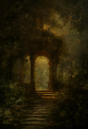 Beyond the Threshold the Enigma Shines 2025 | Original Digital Painting by Vakim Pirdon