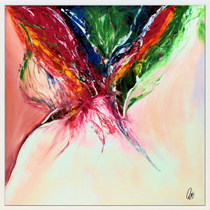 Radiant Blossom – Original Expressive Floral Painting by Edelgard Schroer