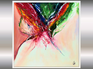 Radiant Blossom – Original Expressive Floral Painting by Edelgard Schroer