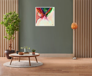 Radiant Blossom – Original Expressive Floral Painting by Edelgard Schroer