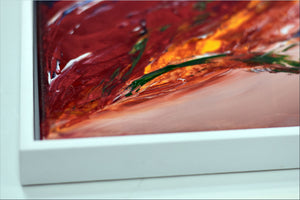 Radiant Blossom – Original Expressive Floral Painting by Edelgard Schroer