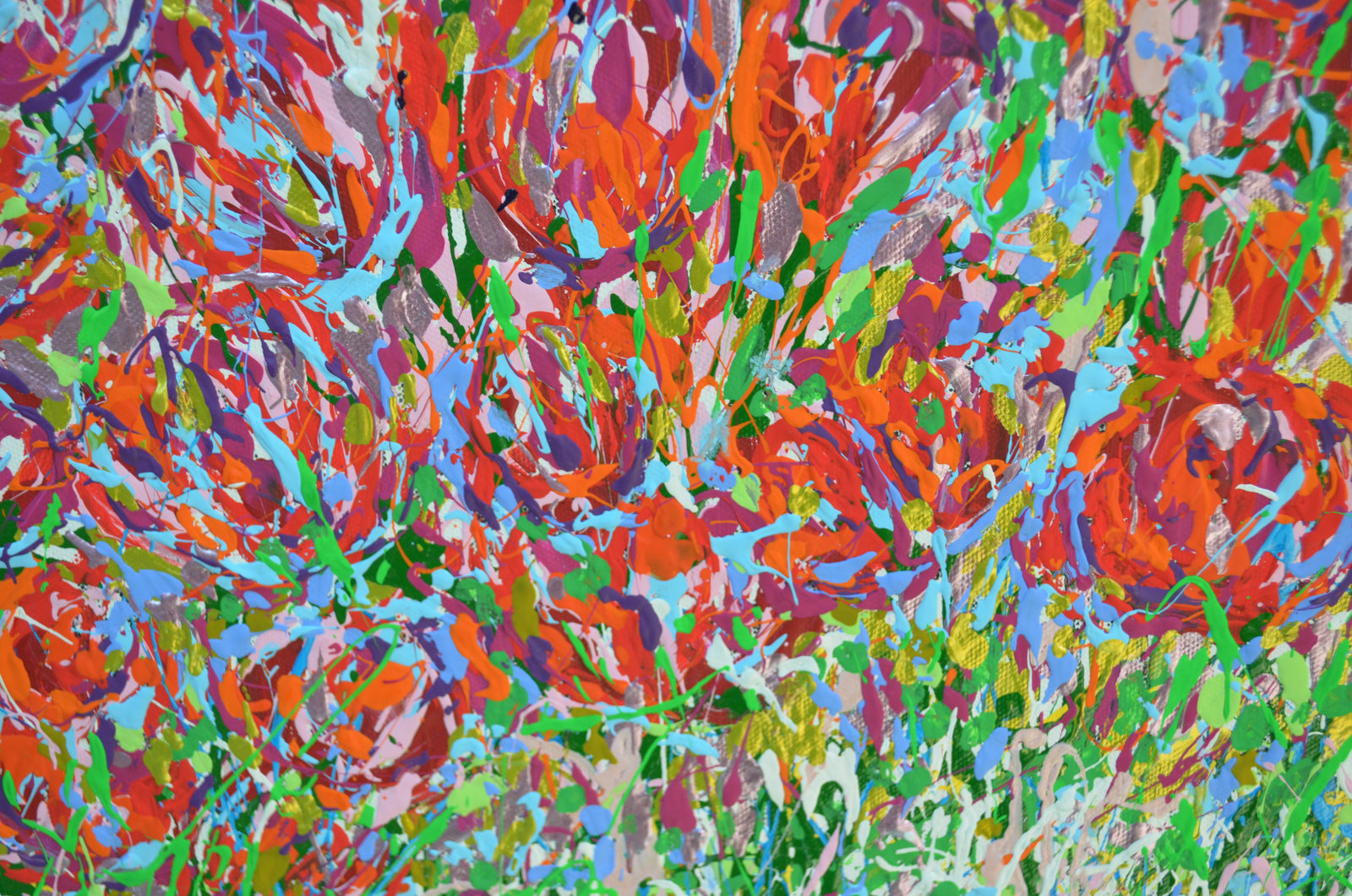 Red Tulip Meadow — Original Painting by Lesley Blackburn
