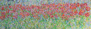 Red Tulip Meadow — Original Painting by Lesley Blackburn