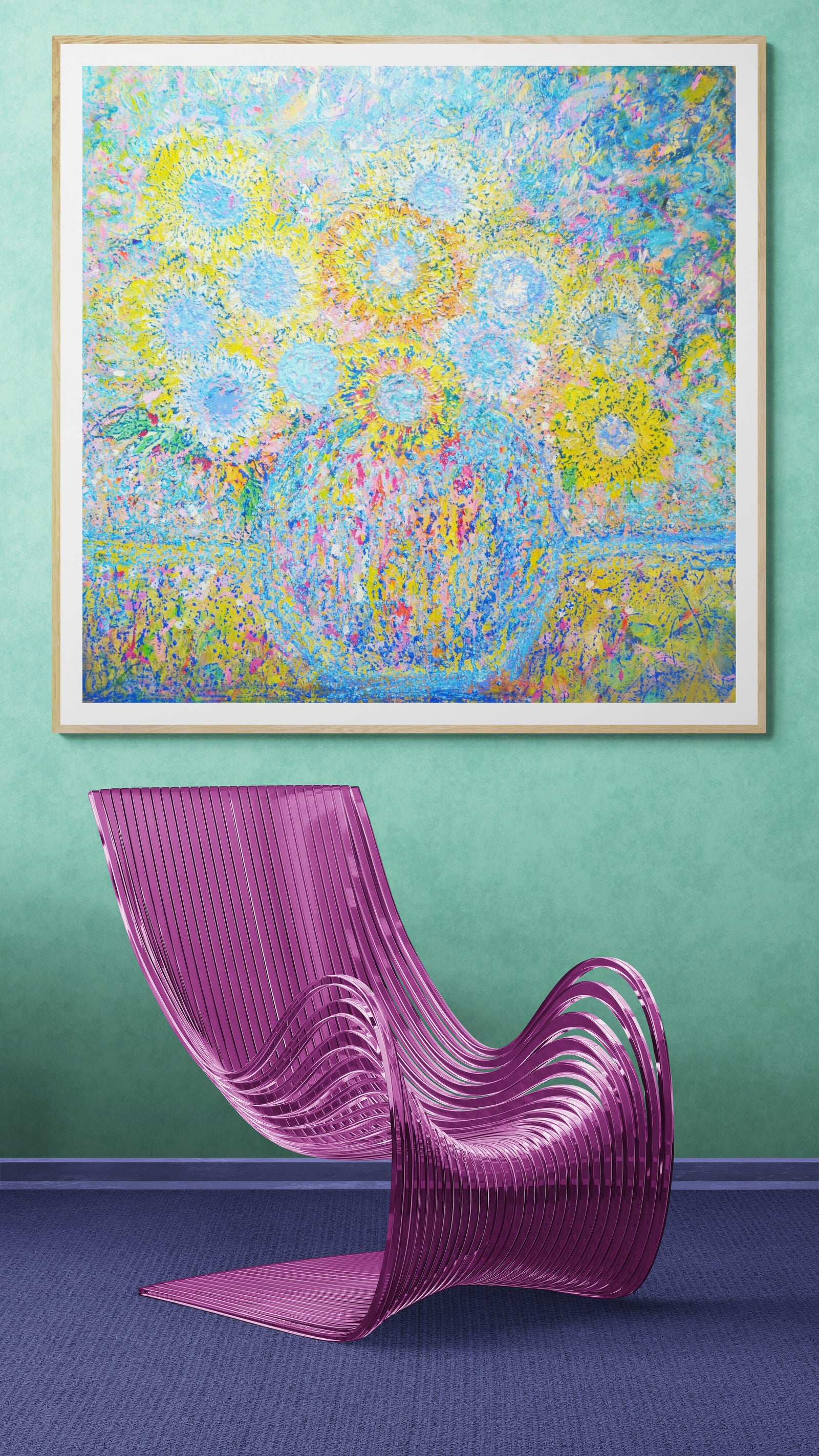 Spanish Sunflowers by Lesley Blackburn | Original Oil Painting featuring vibrant sunflowers in rich hues.
