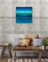 Straight into the Deep Blue Original Oil Painting