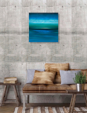 Straight into the Deep Blue Original Oil Painting