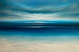 In the Stillness Abstract Seascape Painting